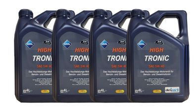 ARAL High Tronic 5W 40 4x4 Liter Kanne VW 505.01 MB 229.51 Motoröl