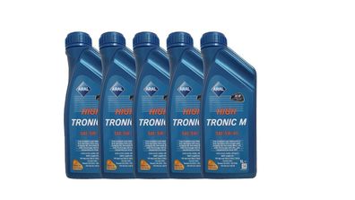 Aral High Tronic M 5W-40 5 x 1 Liter . MB 229.5, RN 700/710, VW 50200/ 50500, BMW