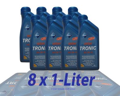 Aral HighTronic 5W-40 8x1 Liter 505.01 Renault RN 0700 0710