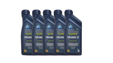 Aral Super Tronic E 0W-30 ACEA A5/ B5 API SL/ CF 5 x 1 Liter Motoröl