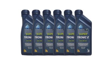 Aral Super Tronic E 0W-30 ACEA A5/ B5 , API SL/ CF 6 x 1 Liter Motoröl