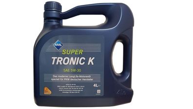 Aral Super Tronic K 5W 30 1x4 Liter VW 50400 / 507.00, MB 229.51, BMW LL04