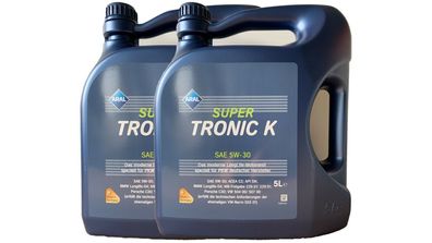 Aral Super Tronic K 5W 30 2x5 Liter VW 50400 / 507.00, MB 229.51, BMW LL04