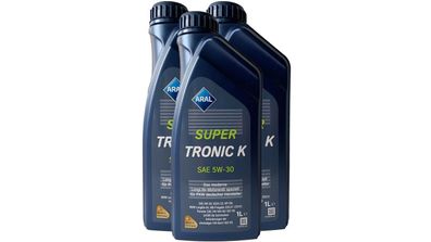 Aral Super Tronic K 5W 30 3x1 Liter VW 50400 / 507.00, MB 229.51, BMW LL04