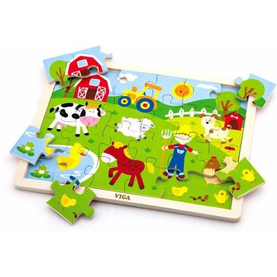 Viga 50197 24-teiliges Puzzle - Bauernhof