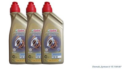 Castrol Syntrans V FE 75W-80 3 x 1 L Schaltgetriebeöl Audi G 052 532 VW