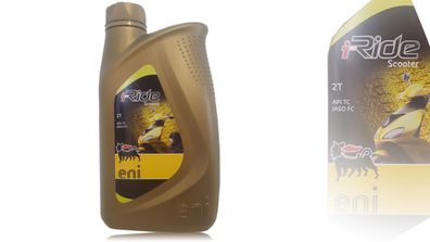 Agip / Eni i-ride scooter 2T 1 Liter Dose API TC , Jaso FC