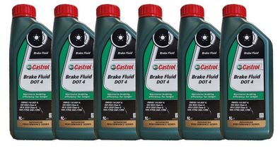 Castrol Brake Fluid Dot 4 Bremsflüssigkeit 6x1 Liter