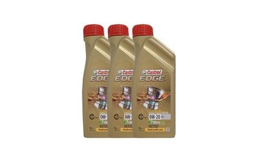 Castrol Edge 0W-20 C5 Dexos 1, Fiat 955535-Cr1, Jaguar 03.5006 3x1 Liter