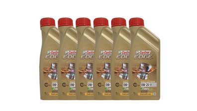 Castrol Edge 0W-20 C5 Dexos 1, Fiat 955535-Cr1, Jaguar 03.5006 6x1 Liter