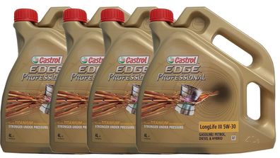 Castrol Edge Professional Longlife 3 5W-30, VW 504 00/ 507 00, C30 4x4 Liter