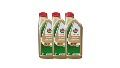 Castrol EDGE Turbo Diesel 5W-40, Dexos 2, VW 505 00/505 01 3x1 Liter