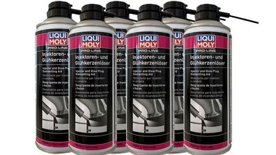 LIQUI MOLY 3379 Pro Line Injektorenlöser Glühkerzenlöser Sprühdose 6x400ml