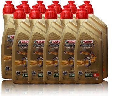 Castrol Power 1 Racing 10W-50 4T Motorrad ?l 11x1Liter