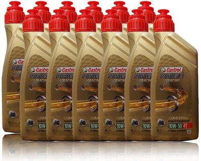 Castrol Power 1 Racing 10W-50 4T Motorrad ?l 12x1Liter