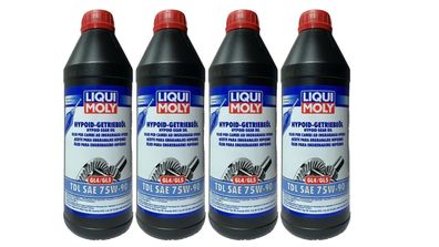 LIQUI MOLY 1407 Hypoid-Getriebeöl TDL SAE 75W-90 4 x 1 Liter