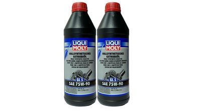 Liqui Moly Vollsynthetisches Getriebeöl GL 5 75W-90 2x1 Liter (1414)