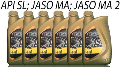 Eni i-ride Moto 4T 20W50 6x1 Liter ersetzt AGIP Racing 20W50 JASO MA, API SG