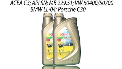 Eni i-sint 5W-30 2 x 1 Liter VW 50400 + 50700, BMW LL04, MB 229.51 Motor?l