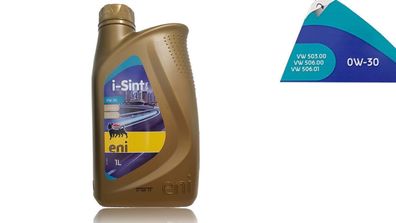 Eni I-sint Tech 0W30,1 Liter Motoröl VW 50300, 50600/ 50601 Agip 7007,