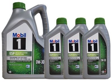 Mobil 1 ESP 0W-30 Motoröl MB 229.52 229.51 229.31 VW 50400 50700 1x5 + 3x1 Liter