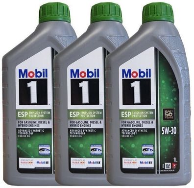 Mobil 1 ESP 5W 30 VW 50400 / 50700 MB 229.31/229.51/229.52 , 3x1 Liter