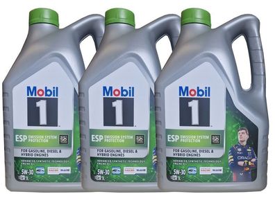 Mobil 1 ESP 5W-30 3x5 Liter, VW 50400/50700 MB 229.31/229.51/229.52 B71 2290