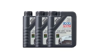 LIQUI MOLY 1128 Classic Motorenl SAE 20W-50 HD l Mineralisch 3x1 Liter