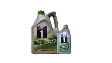 Mobil 1 ESP LV 0W-30 1x5 + 1x1 Liter , ACEA A5/ B5 , C2, BMW Longlife 12 FE