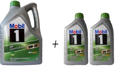 Mobil 1 ESP x2 0W-20 2x 1 + 1x5 Liter VW 508 00 / 509 00