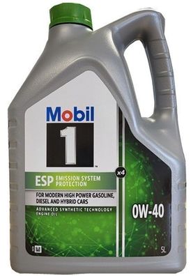 Mobil 1 ESP X4 0W 40 VW 511 00, Porsche C40 ACEA C3 1x5 Liter