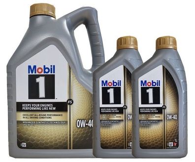 Mobil 1 FS (ersetzt NEW LIFE) 0W-40 Mercedes VW Porsche 2x1 + 1x5 Liter