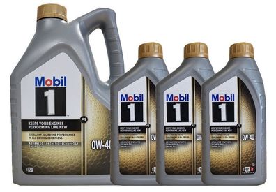 Mobil 1 FS (ersetzt NEW LIFE) 0W-40 Motoröl Mercedes VW Porsche 3x1 + 1x5 Liter