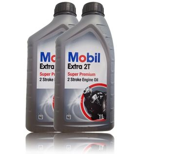 Mobil Extra 2T Teilsynthetisches Motor?l f?r 2-Takt Motoren 2x1 liter