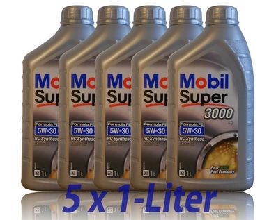 Mobil Super 3000 Formula FE ( Ford ) 5W-30 5x1 Liter Motor?l ACEA A5/ B5