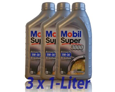 MOBIL Super 3000 X1 Formula FE 5W-30 Motor?l FORD ACEA A5/ B5 WSS- 913 3x1 Liter