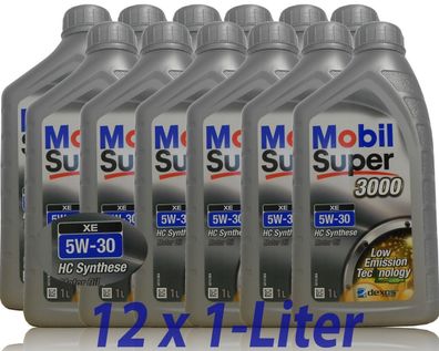 Mobil Super 3000 XE 5W-30 12 x1 Liter , MB 229.51, Dexos2 Motoröl