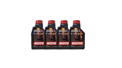 Motul 8100 X-cess 5W-40 4x1 Liter Motoröl MB 229.5, PSA 2296, RN700, VW 502 00