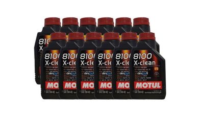 Motul 8100 X-clean 5W40 12 x 1 Liter , Opel GM dexos2, MB 229.51