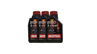 Motul 8100 X-clean 5W40 3 x 1 Liter , Opel GM dexos2, MB 229.51