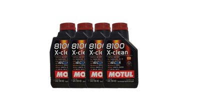 Motul 8100 X-clean 5W40 4 x 1 Liter , Opel GM dexos2, MB 229.51