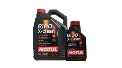 Motul 8100 X-clean 5W40 5 + 1 Liter , Opel GM dexos2, MB 229.51