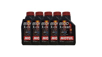 Motul 8100 X-clean 5W40 5 x 1 Liter , Opel GM dexos2, MB 229.51