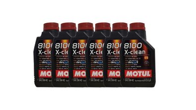 Motul 8100 X-clean 5W40 6 x 1 Liter , Opel GM dexos2, MB 229.51