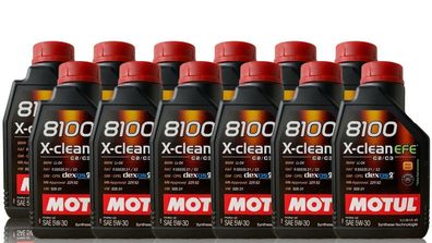 Motul 8100 X-CLEAN EFE C2/ C3 5W30, BMW LL04, Dexos2, MB 229.52 12x1 liter