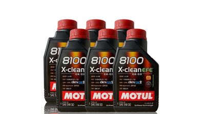 Motul 8100 X-CLEAN EFE C2/ C3 5W30, BMW LL04, Dexos2, MB 229.52 6x1 liter