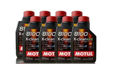 Motul 8100 X-CLEAN EFE C2/ C3 5W30, BMW LL04, Dexos2, MB 229.52 8x1 liter