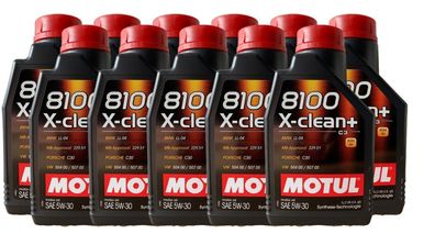 MOTUL 8100 X-CLEAN+ 5W-30 BMW LL04 MB 229.51 VW 50400 VW 50700 11x1 Liter