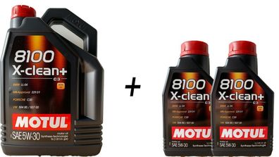 MOTUL 8100 X-CLEAN+ 5W-30 BMW LL04 MB 229.51 VW 50400 VW 50700 5 + 2 liter