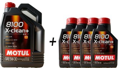 MOTUL 8100 X-CLEAN+ 5W-30 BMW LL04 MB 229.51 VW 50400 VW 50700 5 + 4 liter